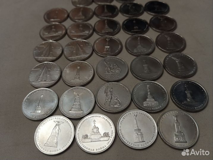 Юбилейные монеты война 1812 г, 32 шт