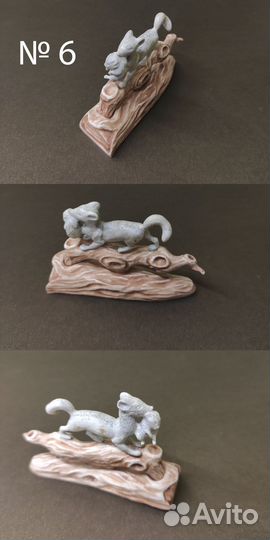 Статуэтка из кости Морж Собака Орел Куница