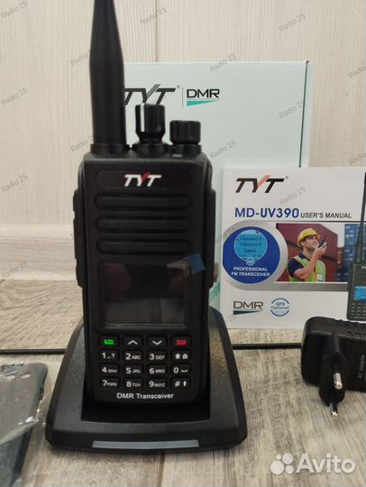 Рация TYT MD-UV390 plus 10W / DMR AES-256 type-C