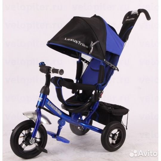 Велосипед коляска 3кол Lexus Trike синий надув 12*