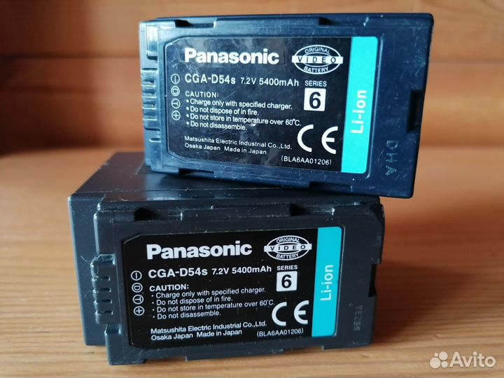 Аккумуляторы Panasonic CGA-D54s, Япония