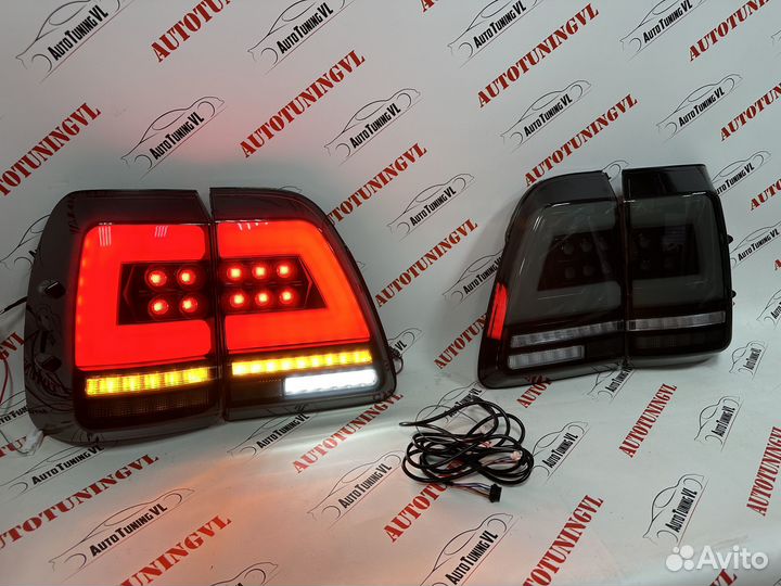 Стопы LED на Land Cruiser 100 В Стиле 300 (черные)