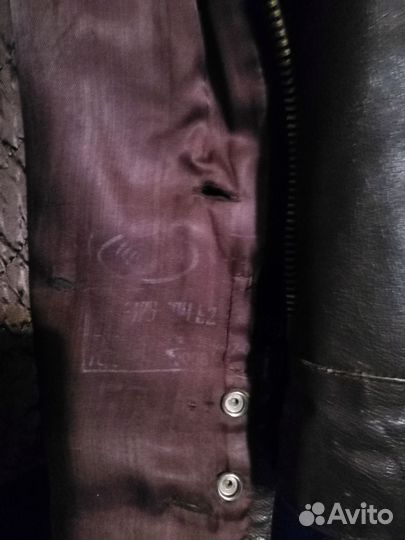 Кожаная куртка мужская коричневая летная 52р рос4