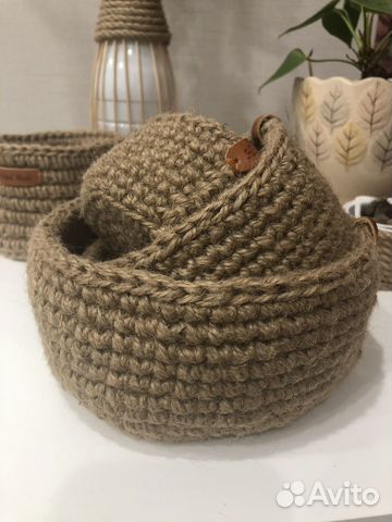 Корзина из джута