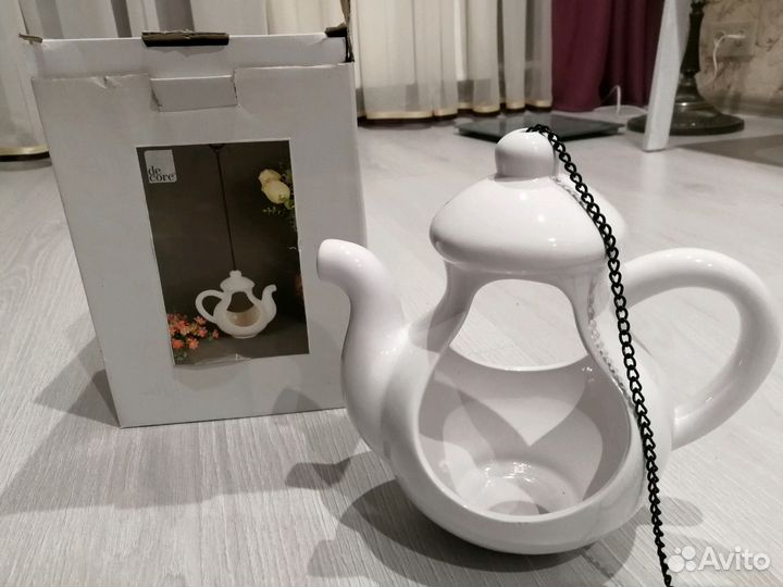 Цветочная в виде чайника подвесного