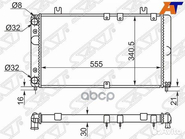 Радиатор LADA Kalina 04-13 sgld0003 Sat