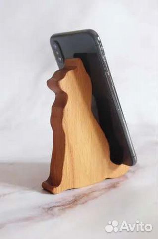 Подставка для смартфона деревянная