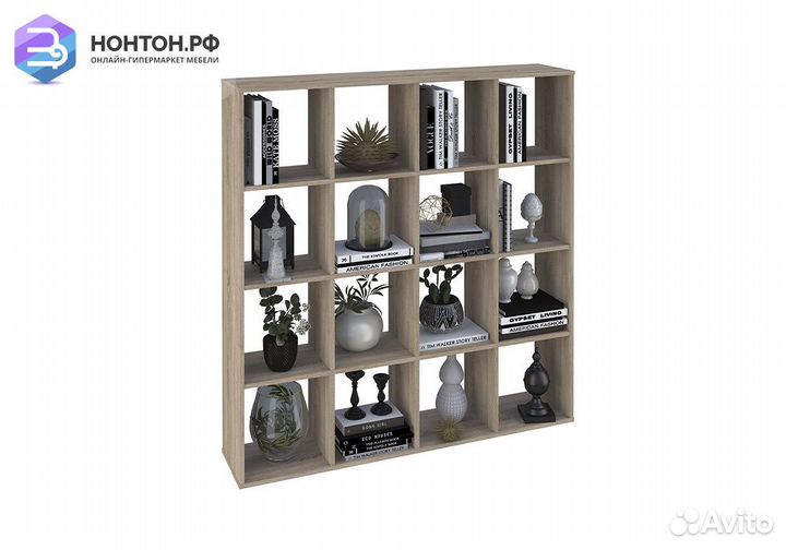 Стеллаж кубический Polini home Smart 16 секций дуб