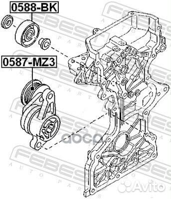 Ролик обводной 0588BK Febest