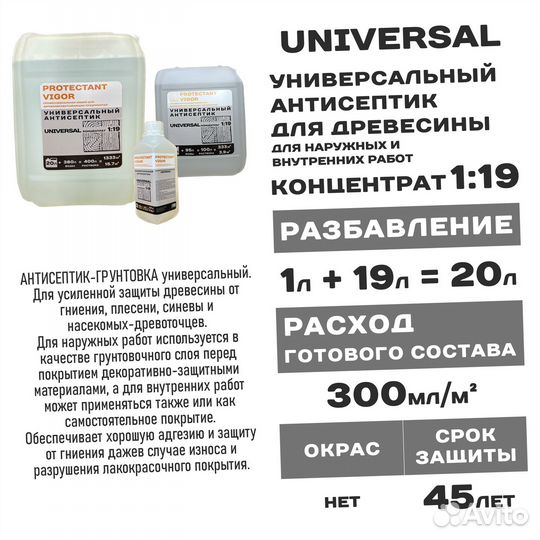 Антисептик для дерева от производителя Protecant V