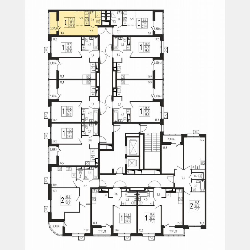 Квартира-студия, 22,8 м², 2/10 эт.