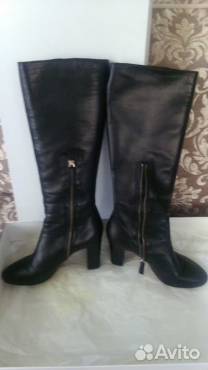 Сапоги Moschino оригинал натуральная кожа, р 37.5