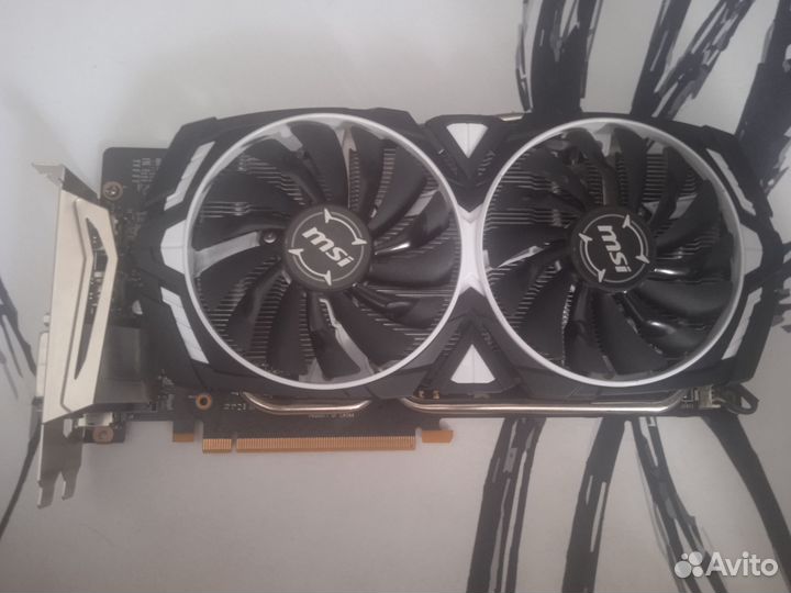 Видеокарта MSI GeForce GTX 1060 armor OC 6gb