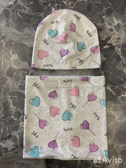 Шапка и снуд для девочки