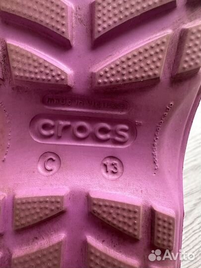 Резиновые сапоги crocs для девочки