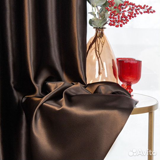 Шторы Аврора шоколад