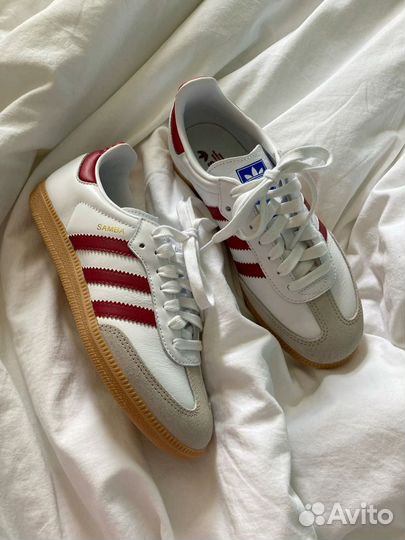 Кеды Adidas Samba OG White & Better Scarlett