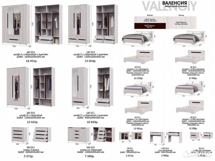 Тумба прикроватная тб-011 Валенсия белый