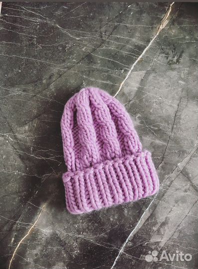 Шапки крупной вязки