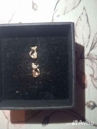 Серьги золото