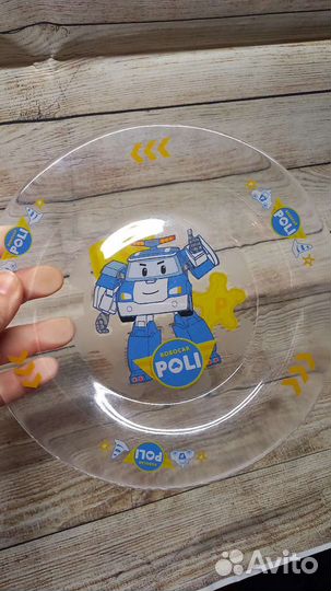 Детский набор посуды с Полли Робокар