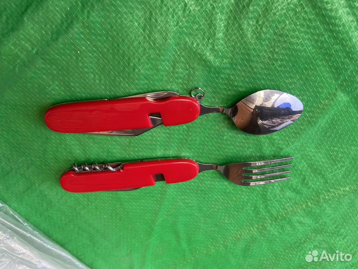 Походный набор вилка ложка нож открывашка