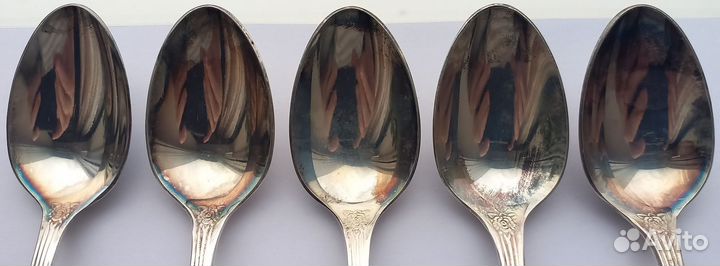 Чайные ложки мельхиор. Серебряная Роза. СССР