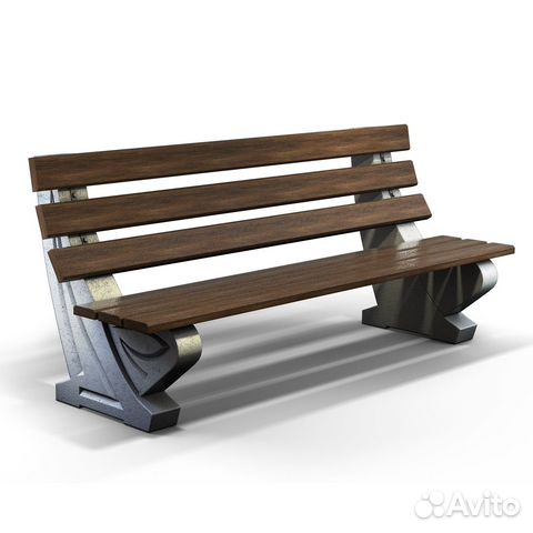 Скамья парковая со спинкой