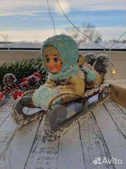 Ватные елочные игрушки