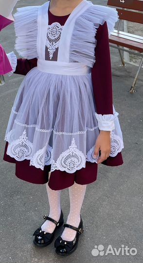 Школьная форма для девочки 122 128 бордовая