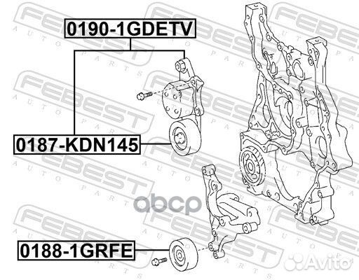 Натяжитель ремня 0190-1gdetv Febest