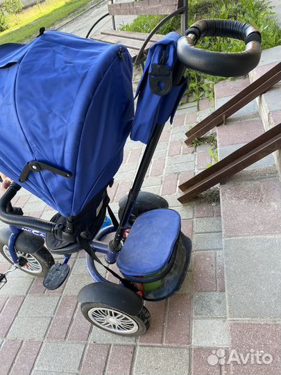 Детский трехколесный велосипед коляска с ручкой