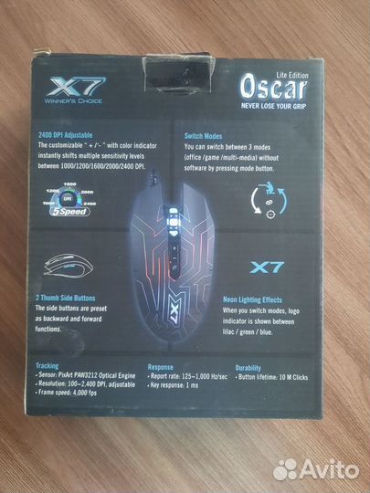 Игровая мышь a4tech x7 Oscar