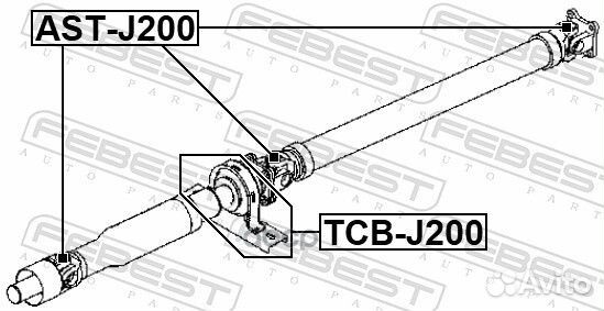 Подшипник подвесной карданного вала tcbj200 Febest