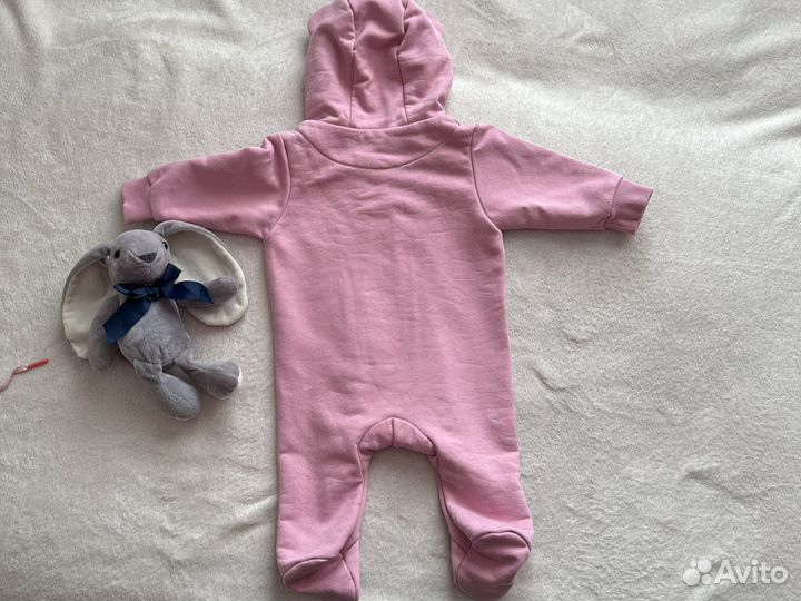 Комбинезон для девочки розовый zipkids 68