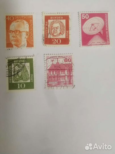 Марки deutsche bundespost 5шт
