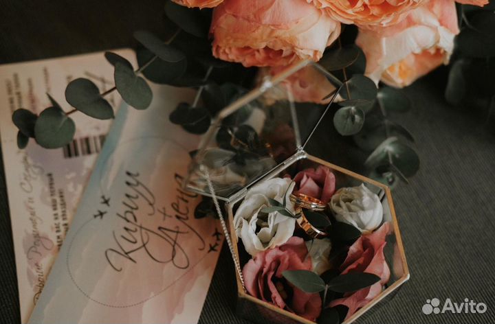 Шкатулки стеклянные свадебные