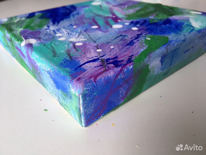 Картина абстрактная на холсте 15х15