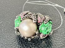Перстень с жемчугом и бриллиантами Wendy Yue
