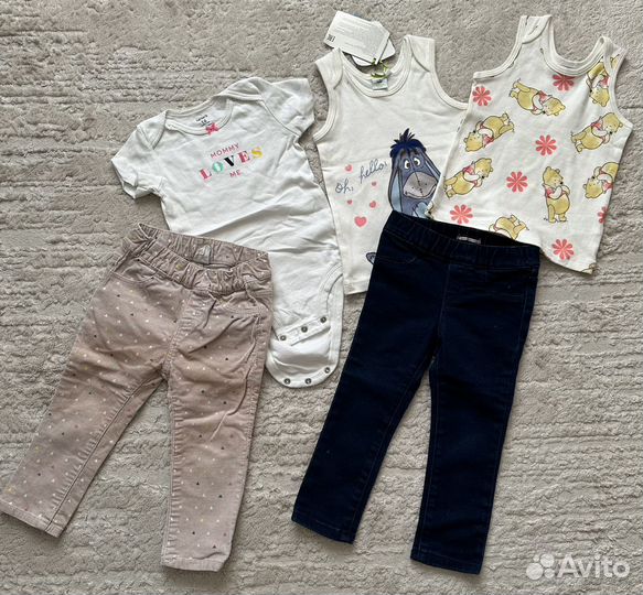 Одежда на девочку 18 мес пакетом