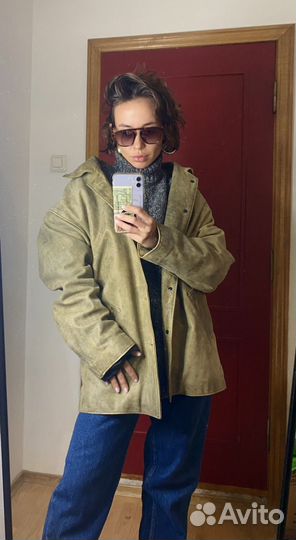 Редкая Винтажная вареная кожаная куртка usa