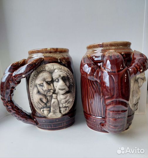 Пивная кружка керамика, Кружка пивная 0.5л СССР