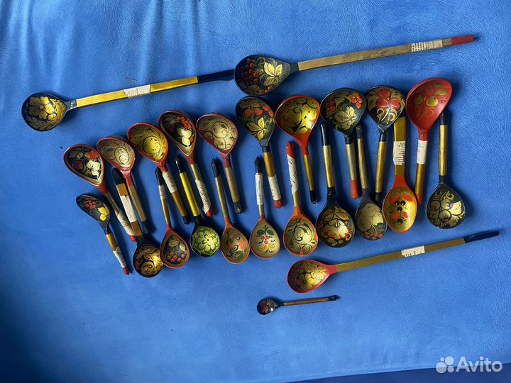 Ложки Хохломская распись 60-70х годов
