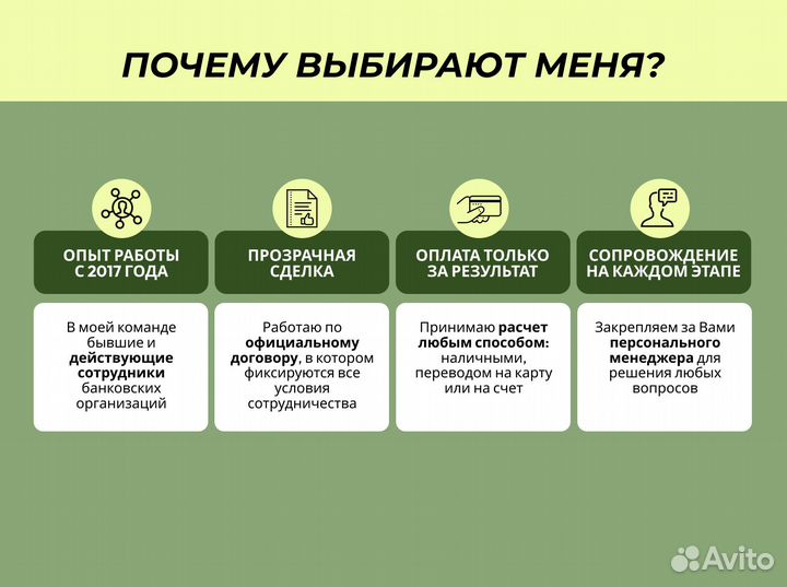 Помощь в получении кредита физ лицам