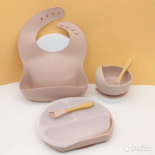 Набор детской силиконовой посуды