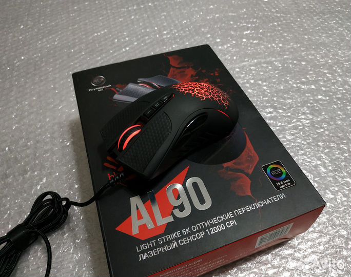 Игровая мышка лазерная Bloody AL90 рег. веса