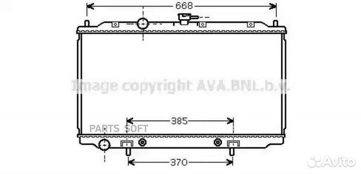 AVA DNA2218 Радиатор охлаждения Nissan Almera II P
