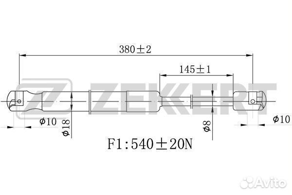 Пружина газовая багажника Ford Mondeo