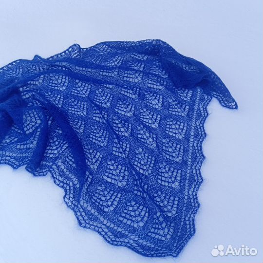 Шаль, бактус, косынка. Из кидмохера, пуха норки