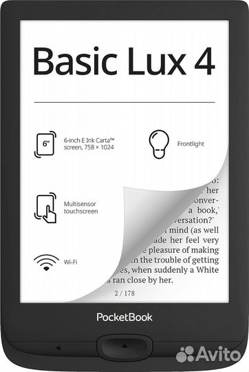 Электронная книга Pocketbook 618 basic lux 4 black
